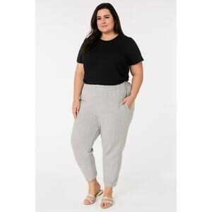 Lands’ End Women’s Serious Sweats Jogger Pants – Heather Gray – Size 2X 20W-22W